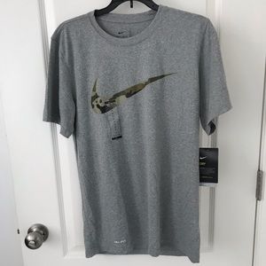 Nike camo swoosh tee